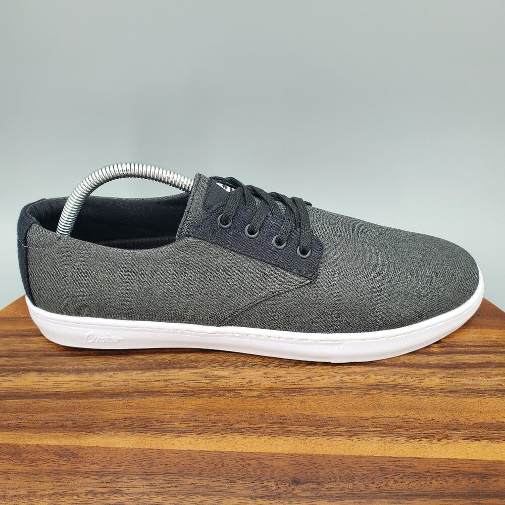 Travis Mathew Slate Gray and Black Men's Low-Top Athletic Sneakers